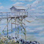 Carrelet à l'estuaire de la Gironde (acrylique sur toile - 30x24)